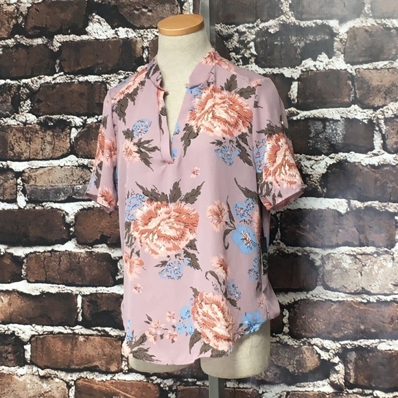Liberty Love NWT Blouse Top Shirt Boho Floral Pink Blue Small - Picture 12 of 12